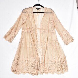 Miss Chievous Women's Lace Lace Cardigan Size Small 3/4 Sleeve